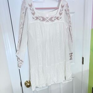 Embroidered White Boho Top